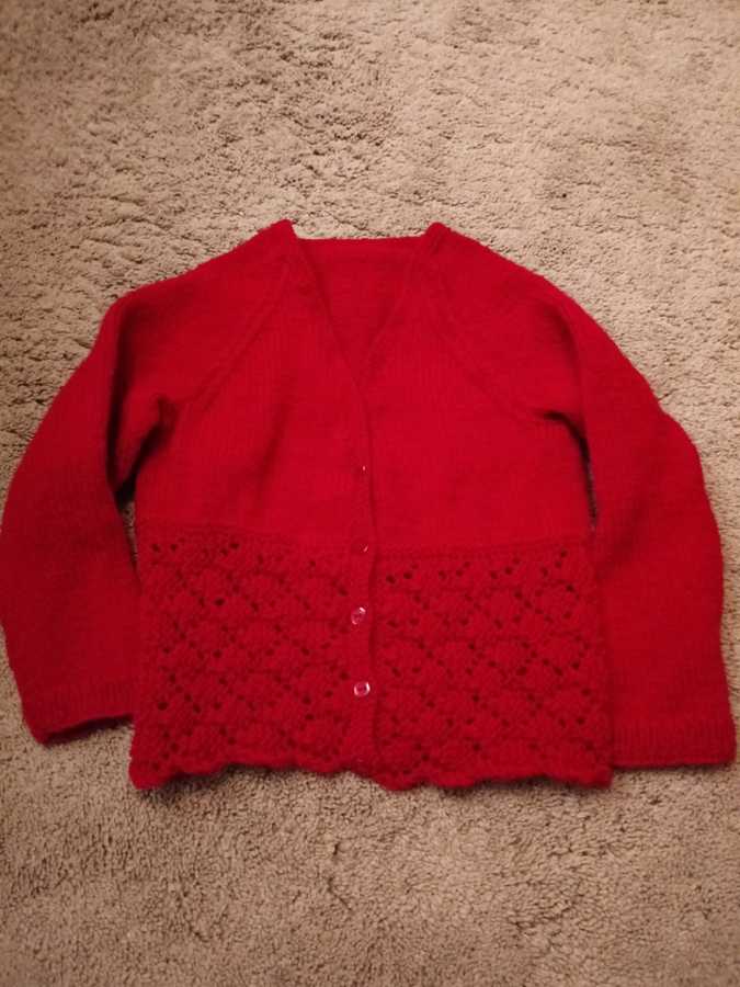 Cardigan knitted by Kate for her 4 year old granddaughter.
